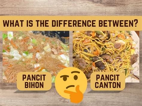 difference  pancit bihon  pancit canton pinoy