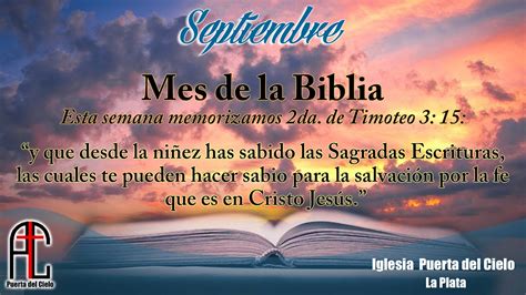 Noticias De Puerta Del Cielo Septiembre Mes De La Biblia