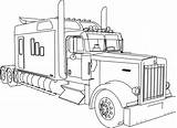 Kenworth Truck Coloring W900 Wecoloringpage Trailer Custom Long sketch template