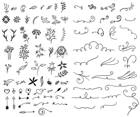 hand drawn vector elements kit  bonus logos vol graphicsfuel