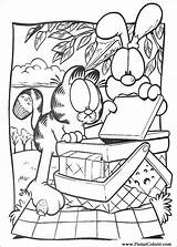 Garfield Colorare sketch template