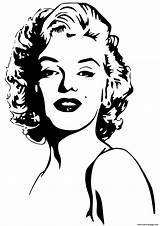 Coloring Monroe Marilyn Celebrity Pages Printable Color Print sketch template
