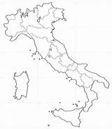 Cartina Muta Italia Regioni Settentrionale Stampare Ritagliare Margini Reproduced Geografia Fogli Collorare sketch template