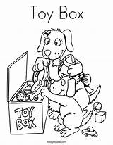 Coloring Toy Box sketch template