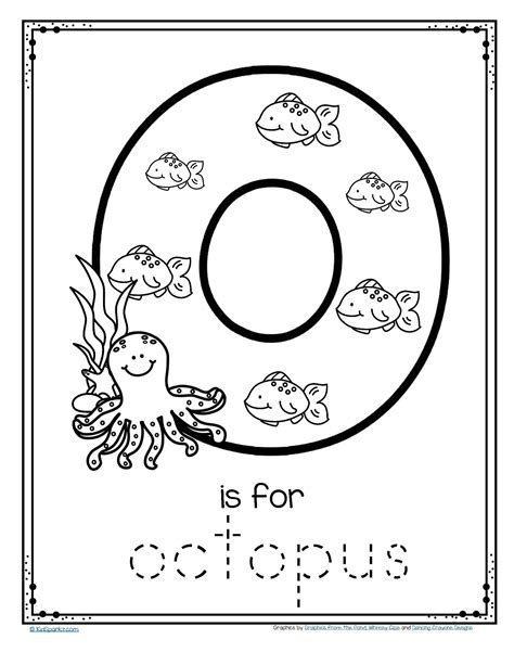 octopus  ocean trace  color alphabet printable