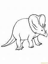 Period Triceratops Cretaceous Pages Coloring Dinosaur Online Coloringpagesonly sketch template