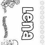 Lena Coloring Name Girl Pages Names Posters sketch template