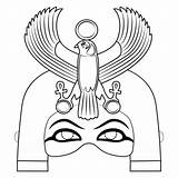 Egyptian Horus Anubi Anubis Ra Maschera Egito Disegno Egizia Supercoloring Colorear Egipto Cleopatra Egipcia Headdress Bordar Egiziana Egypte Falco Masque sketch template
