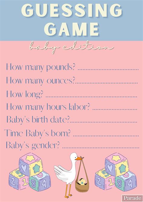 printable baby shower games  printable baby shower games parade