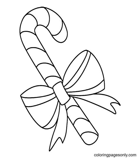 printable christmas candy cane coloring page  printable coloring
