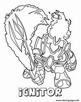 Coloring Skylanders Series2 Ignitor Giants Fire Pages Printable sketch template