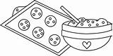 Cookie Coloring Mixing Bowl Dough Bowls Pages Sugar sketch template