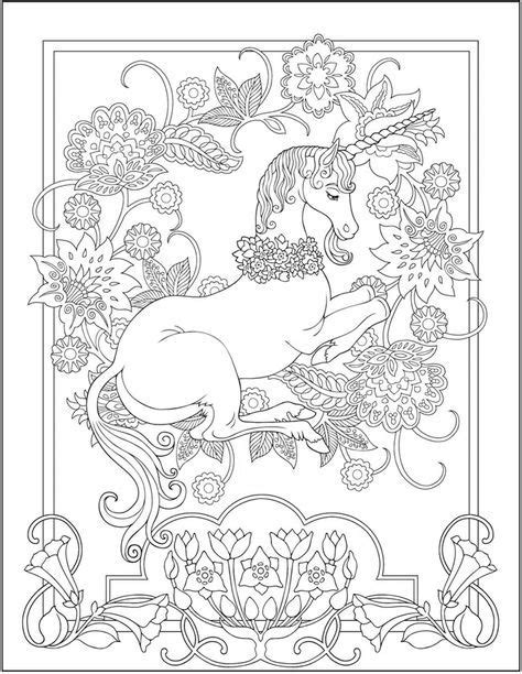 dover publications creative haven unicorns coloring book
