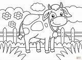 Coloring Cow Pages Printable Supercoloring Animals Cows Cartoon Colorings Categories sketch template