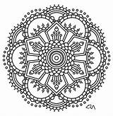 Coloring Pages Flower Mandala Intricate Henna Pdf Mandalas Mehndi Para Zentangle Adult Book Easy Printable Colorear Kids Clipart Flowers Color sketch template