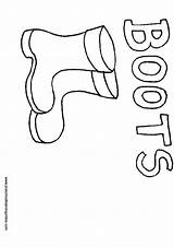 Coloring Boots Rain Worksheet Kids Preschool Popular Library Clipart Pages sketch template