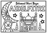 Raya Hari Teacherfiera Eidulfitr sketch template