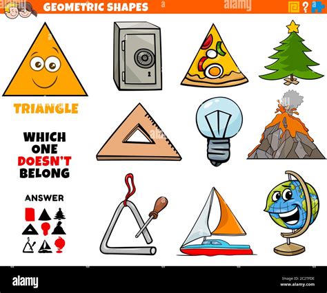 triangle shape educational task  children stock photo alamy