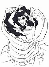 Esmeralda Disney Deviantart Coloring Pages Drawings Drawing Character Choose Board sketch template