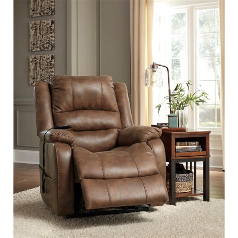 signature design  ashley yandel faux leather power lift recliner wayside furniture lift chairs