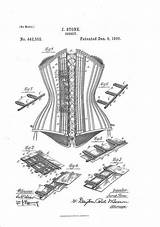 Corset Patent Colouring sketch template