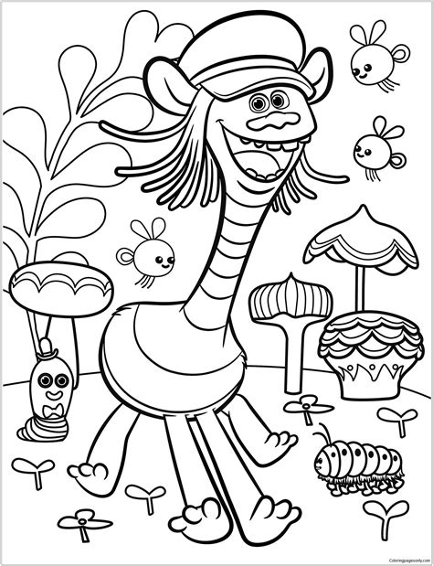 poppy trolls coloring pages