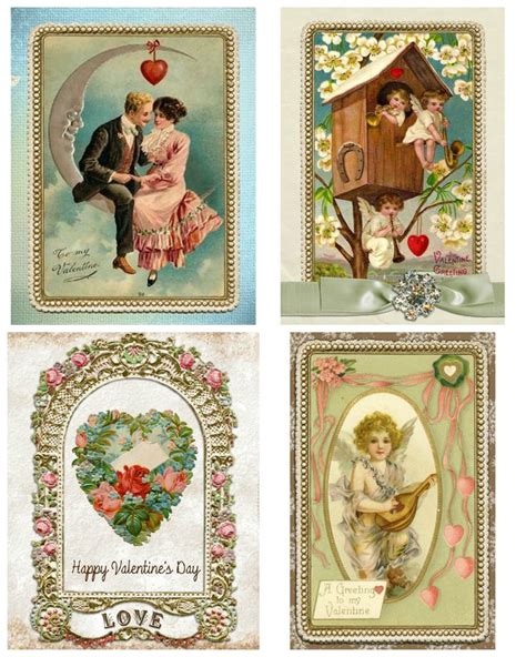 printable vintage valentines day cards vintage valentines