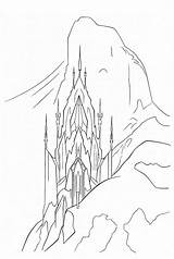 Castle Coloring Elsa Ice Frozen Pages Printable Print Getcolorings sketch template