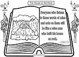 Wise Foolish House Rock Coloring Builders Parable Pages Colouring Bible Kids Printable sketch template