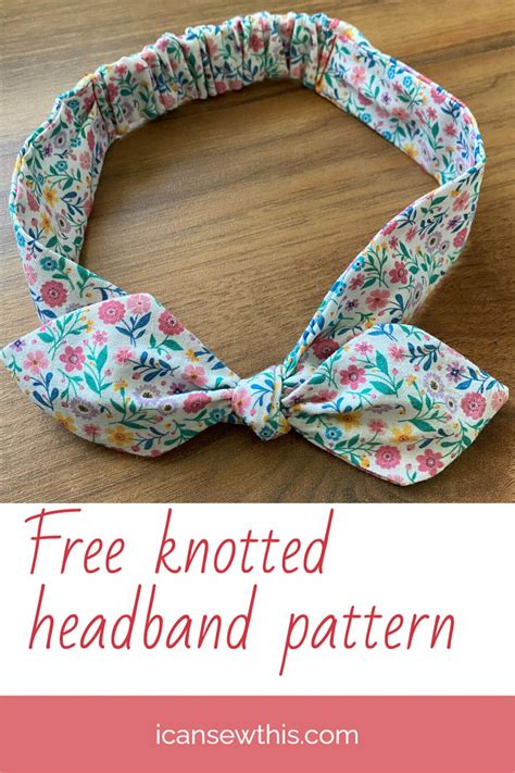 knotted headband  pattern tutorial   sew