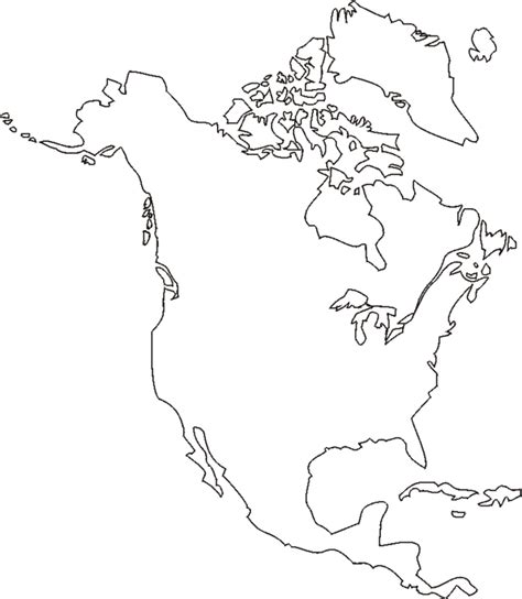 blank map  north america worksheet
