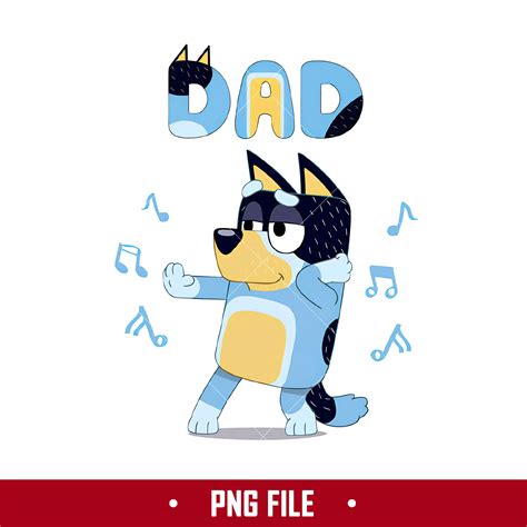 bluey bandit dad png bandit dog png bluey png cartoon png inspire