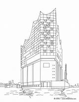 Hamburg Elbphilharmonie Coloring Pages Germany Concert Hall Famous Choose Board Buildings sketch template