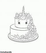 Coloring Unicorn Cake Posters Tutorial Name Buy sketch template