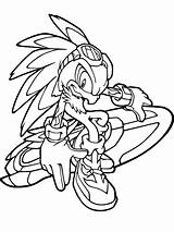 Coloring Hawk Sonic sketch template
