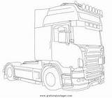 Scania Lastwagen Malvorlage Transportmittel Malvorlagen sketch template