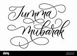 Jumma Mubarak Calligraphy Brush Alamy Stock sketch template