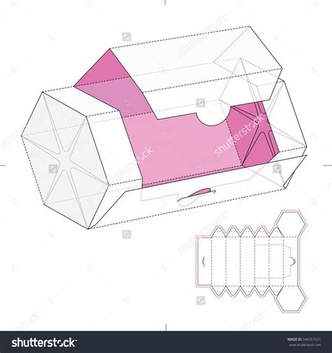 resultado de imagen  hexagonal box template paper box template