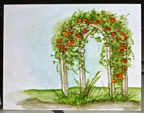 Art Impressions Water Color Ai Wonderful Watercolor Floral Arbor Arch