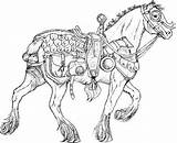 Steampunk Warhorse sketch template