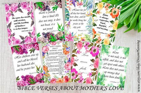 mothers day bible verses cards scripture memory cards bible etsy