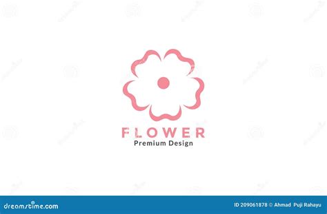 hibiscus flower colorful simple logo symbol icon vector graphic design