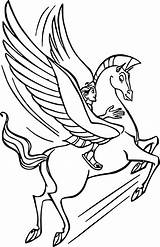 Hercules Pegasus Flying sketch template