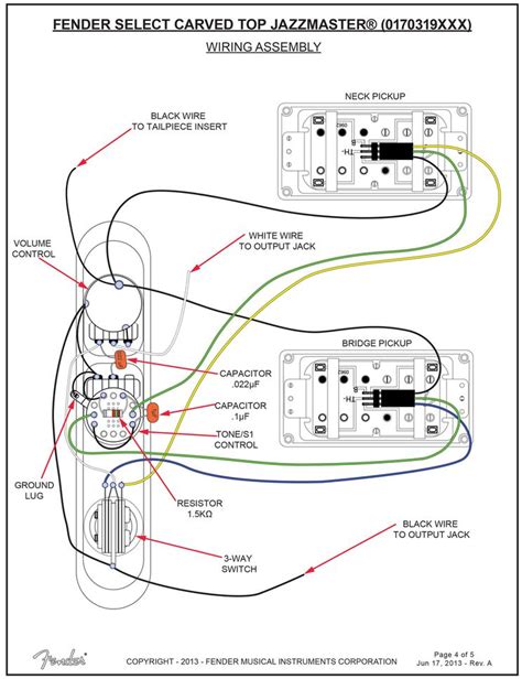 fender jazzmaster wiring diagram fender  jazzmaster wiring diagram  specs ill bet