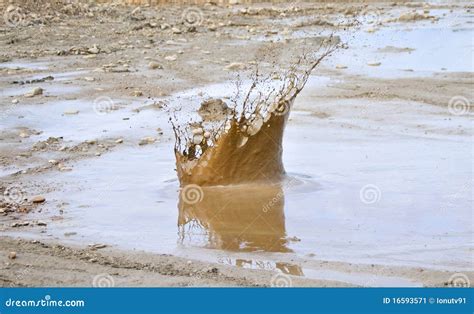 big mud splash stock image image  throw relax stone