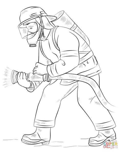fireman coloring page  printable coloring pages