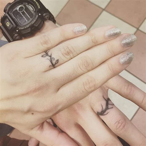 40 Sweet And Meaningful Wedding Ring Tattoos