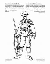 Coloring Wwi Pages Soldier Large sketch template