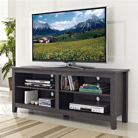 charcoal grey tv stand overstock shopping great deals  entertainment centers