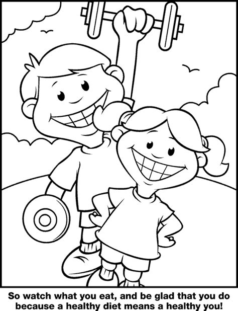 healthy habits coloring sheets coloring pages